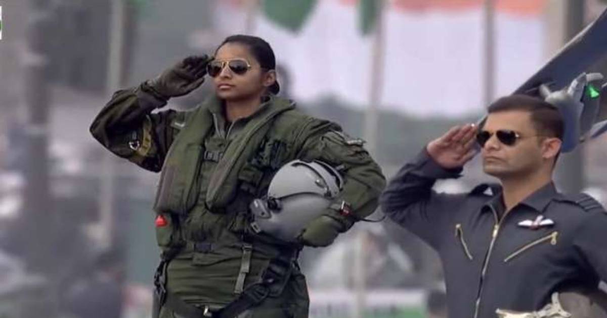 2022 R-Day Parade: 1st woman fighter pilot on Rafale combat aircraft, Flt Lt Shivangi Singh was part of IAF's tableau